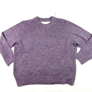 New Design History Criss Cross Open Back Sweater Purple